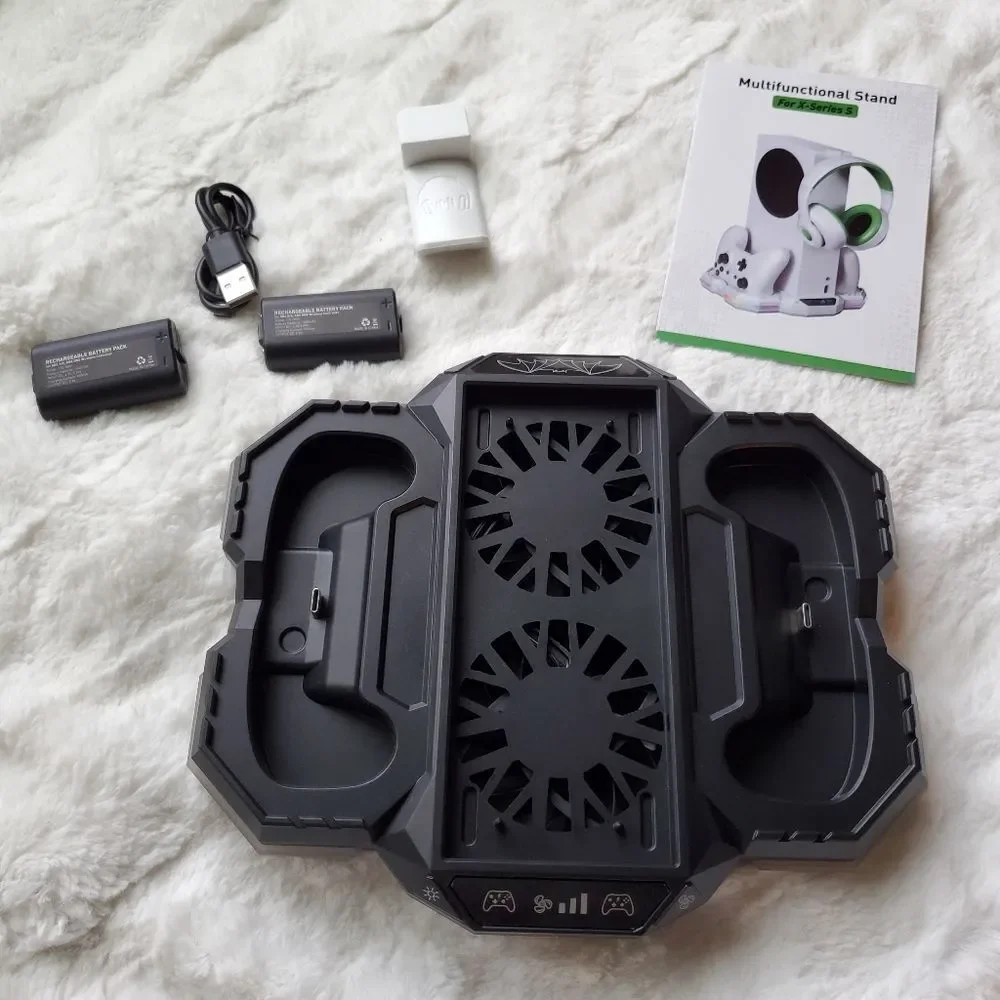 Xbox X-Series S Cooling Docking Stand & Controller Charging Station Ports